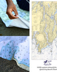 Bath to Cape Small, ME Nautical Chart Quick Dry Towel