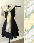 Buzzards Bay Vintage Chart Scarf