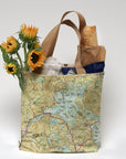 Squam Lake Topo Map Tote