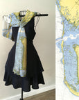 Sanibel Island to Boca Grande, FL Nautical Map Scarf