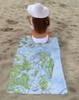 Hilton Head Topographical Quick Dry Towel