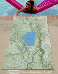 Lake Tahoe Charted Territory Quick Dry Towel