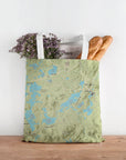 Saranac NY Topo Map - Fogartys Logo Tote