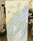 Casco Bay w/ Chebeague Island, ME Nautical Chart (Vertical) Quick Dry Towel