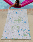 Lynnfield  MA Hometown Map Quick Dry Towel