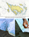 Isla De Culebra, PR Nautical Chart Quick Dry Towel