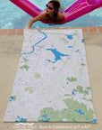 North Andover MA Hometown Map Quick Dry Towel