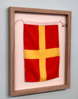 "R" Nautical Flag in Glass-Free Shadow Box Frame