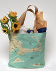 Cape Cod & the Islands Modern Wave Map Tote