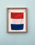 "T" Nautical Flag in Glass-Free Shadow Box Frame