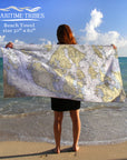 San Juan Islands, WA Nautical Chart Quick Dry Towel