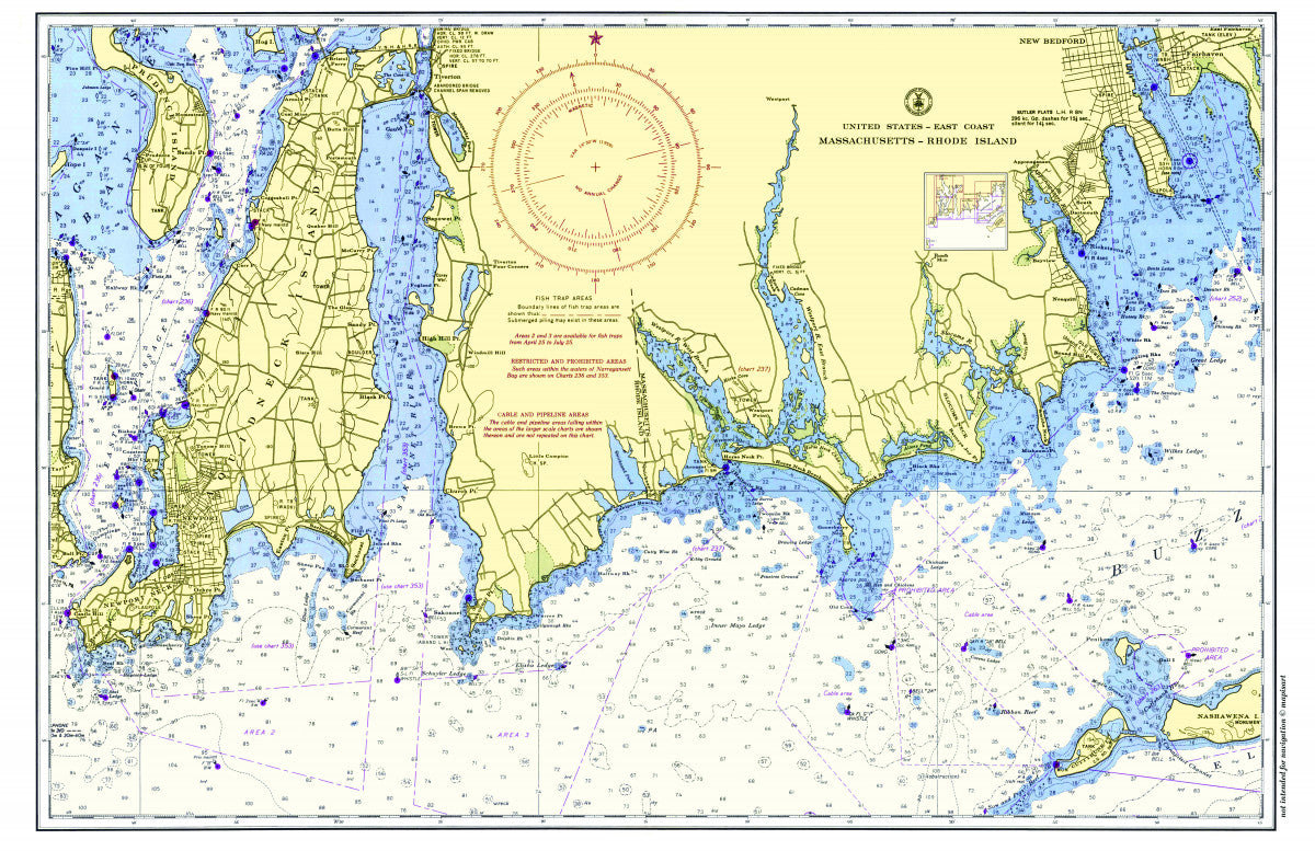 Westport, MA / Buzzards Bay Placemats, set of 4