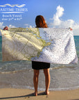 Biddeford Pool, Maine Nautical Chart Quick Dry Towel