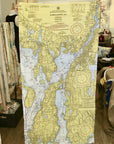 Narragansett Bay, Bristol to Fall River Nautical Chart Quick Dry Towel