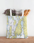 Newport, RI Nautical chart Tote