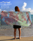 Jacksonville Topo Map Quick Dry Towel