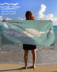 Anguilla Sea Glass Map Quick Dry Towel
