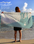 South County RI Sea Glass Map Quick Dry Towel