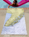 Cape May Chart Towel Quick Dry Towel