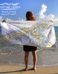 Southold / Shelter Island, Nautical Chart Quick Dry Towel