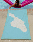 Catalina Island California Modern Wave Quick Dry Towel