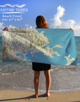 Eastern St Thomas Island USVI Charted Territory Quick Dry Towel