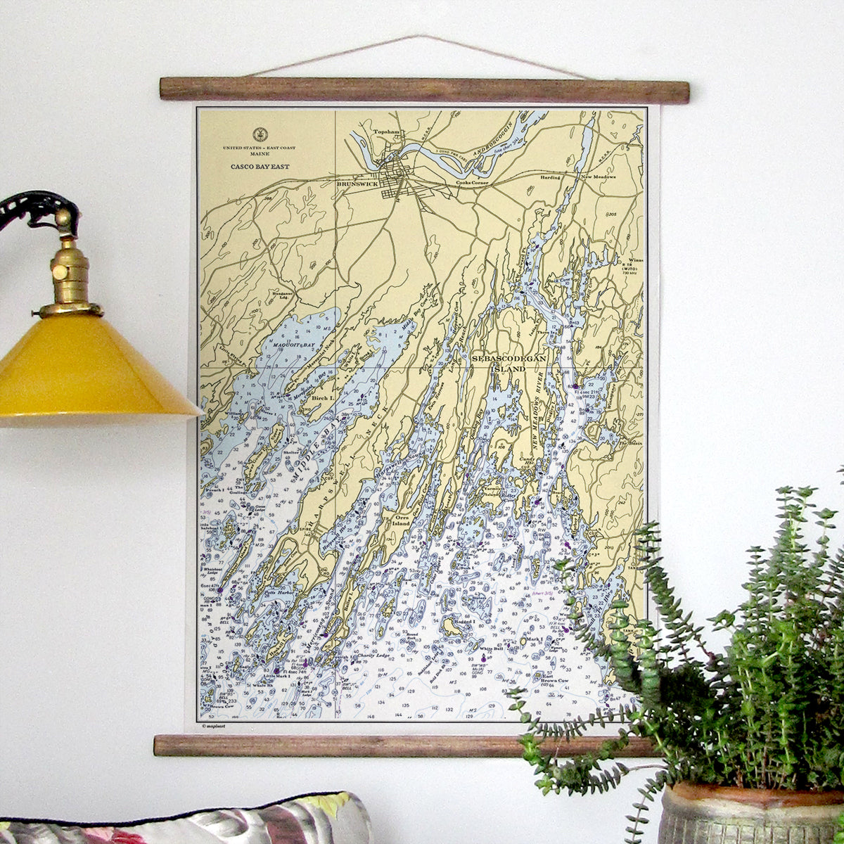 Casco Bay (Eastern Part), ME Nautical Chart Scroll