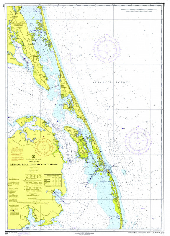 Nags Head Manteo Chart (Currituck Beach Light to Wimble Shoals) Scroll