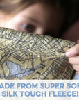 Block Island Vintage Topo Map Blanket