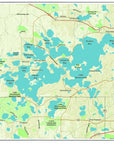 Lake Minnetonka MN Charted Territory 55x48 Placemats, set of 4