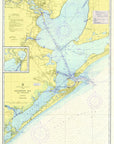 Galveston Bay Nautical Chart Scroll