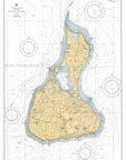 Block Island Nautical Chart Scroll