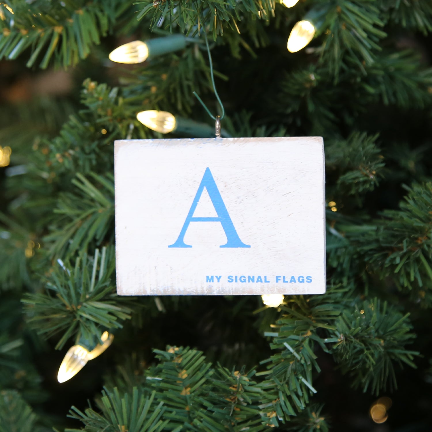 "A" Flag Vintage Ornament - mysignalflags