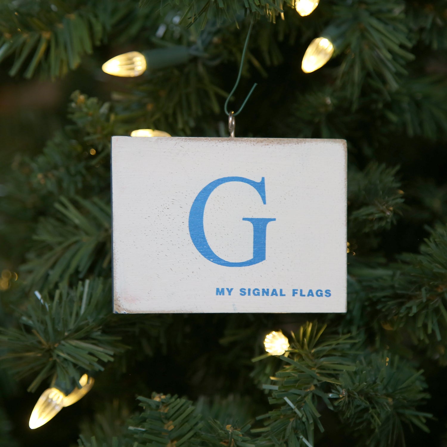 &quot;G&quot; Flag Vintage Ornament - mysignalflags