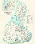 Block Island Antique New Shoreham Map Scroll