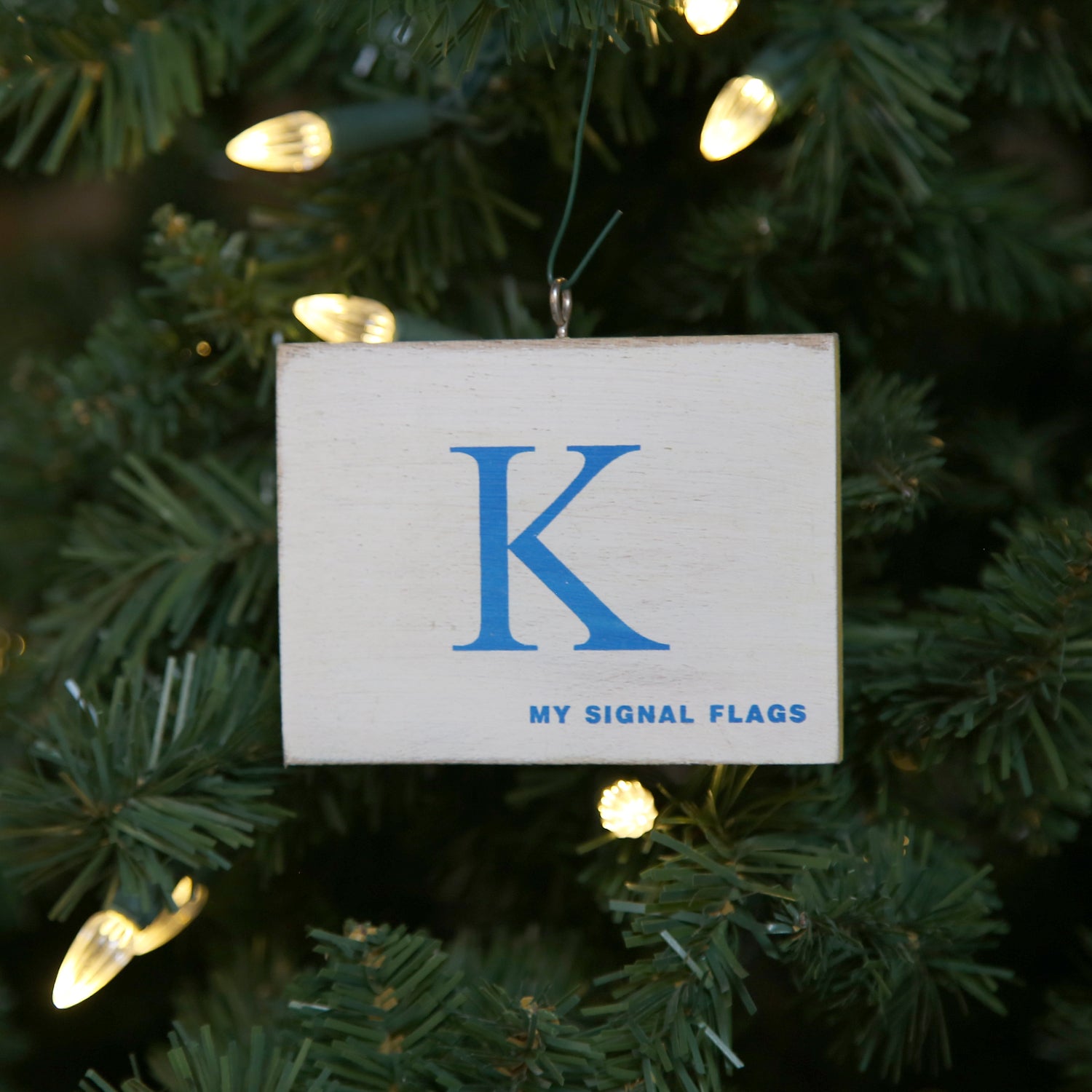 "K" Flag Vintage Ornament - mysignalflags