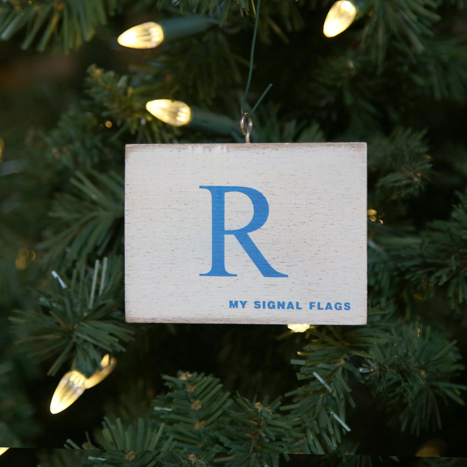 "R" Flag Vintage Ornament - mysignalflags