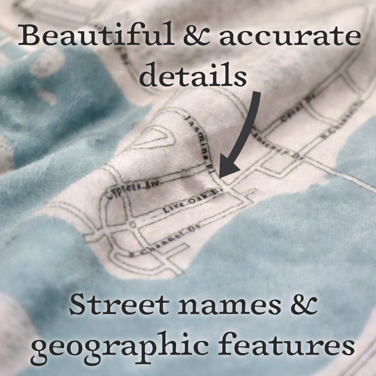 Personalized Map (any address in the world) Blanket