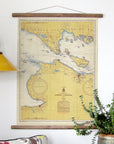 Mackinaw Island, MI Vintage Nautical Chart Scroll