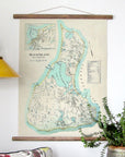 Block Island Antique New Shoreham Map Scroll