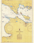 Mackinaw Island, MI Vintage Nautical Chart Scroll