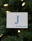 "J" Flag Vintage Ornament - mysignalflags