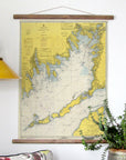 Buzzards Bay, MA Vintage Nautical Chart Scroll
