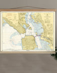 San Francisco Bay, CA Nautical Chart Scroll