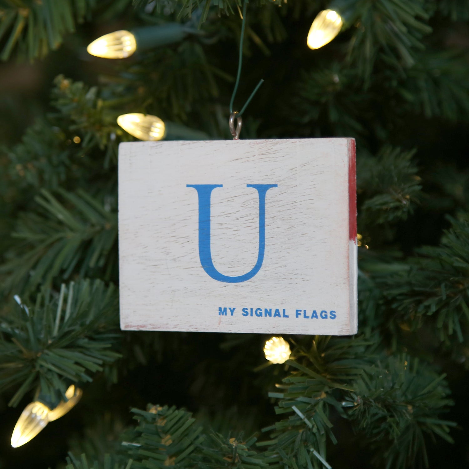 "U" Flag Vintage Ornament - mysignalflags